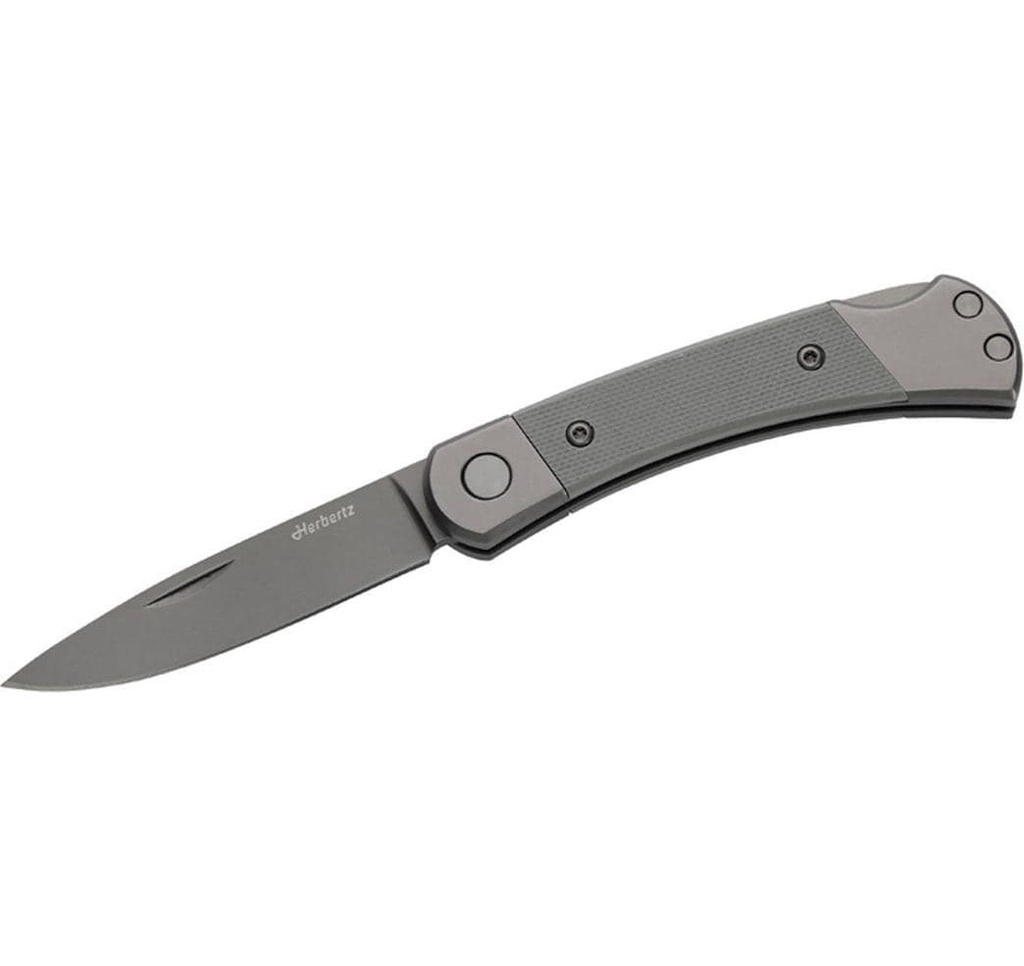 Herbertz Couteau de poche Revêtement en titane Grey D2, Small, Grey