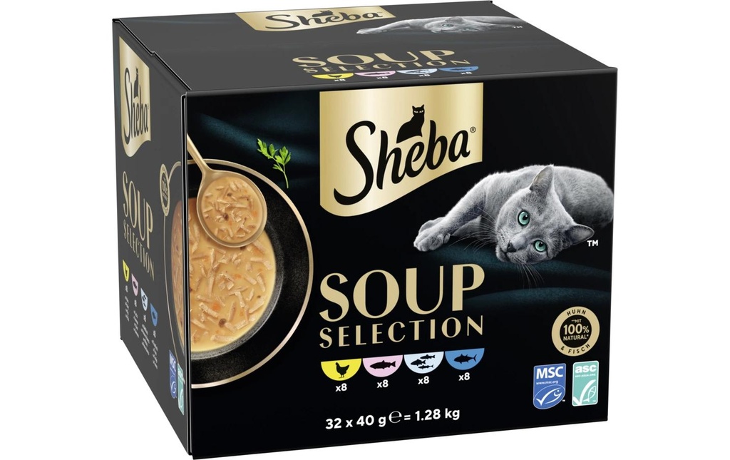 Sheba Sélection de soupes 1280 g