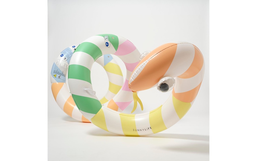 Sunnylife Grande bouée gonflable « Noodle » pour la piscine, motif « Sorbet Stripe »
