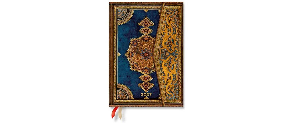Paperblanks Agenda hebdomadaire Indigo safavide 2027, Bleu
