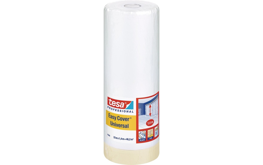 tesa Film de protection Easy Cover 33 m x 1 400 mm, Chamois