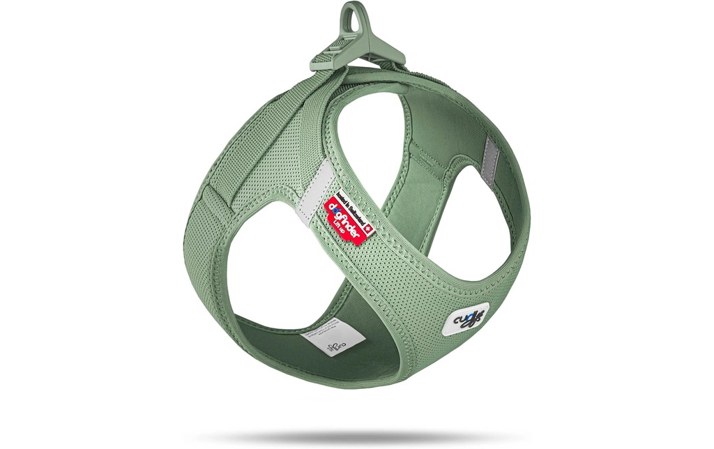curli Harnais Vest Curli Clasp Air-Mesh Olive M