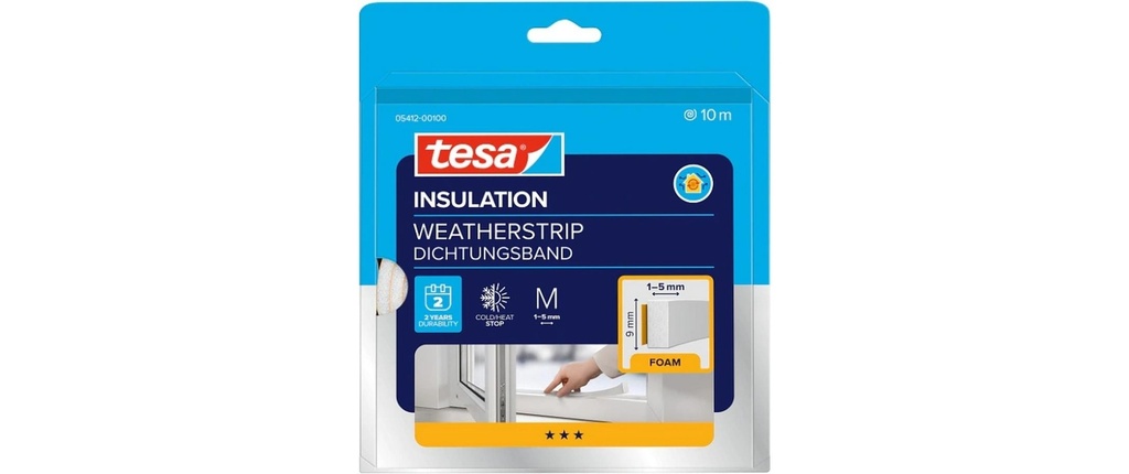 tesa joint en mousse blanc 10 m x 9 mm x 5 mm