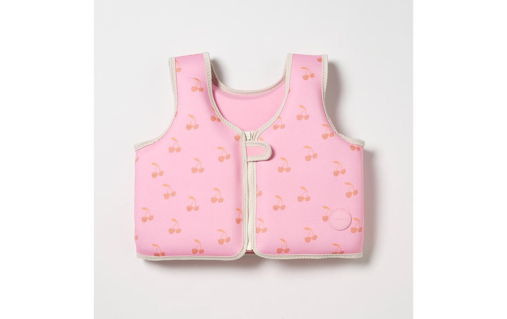 Sunnylife Gilet de natation pour enfants 3-6 Rose cerise barbe à papa