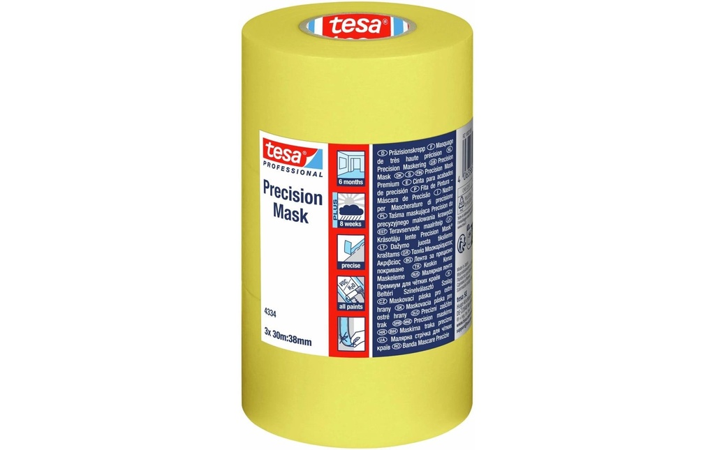 tesa Ruban de masquage Precision Mask jaune 30 m x 38 mm