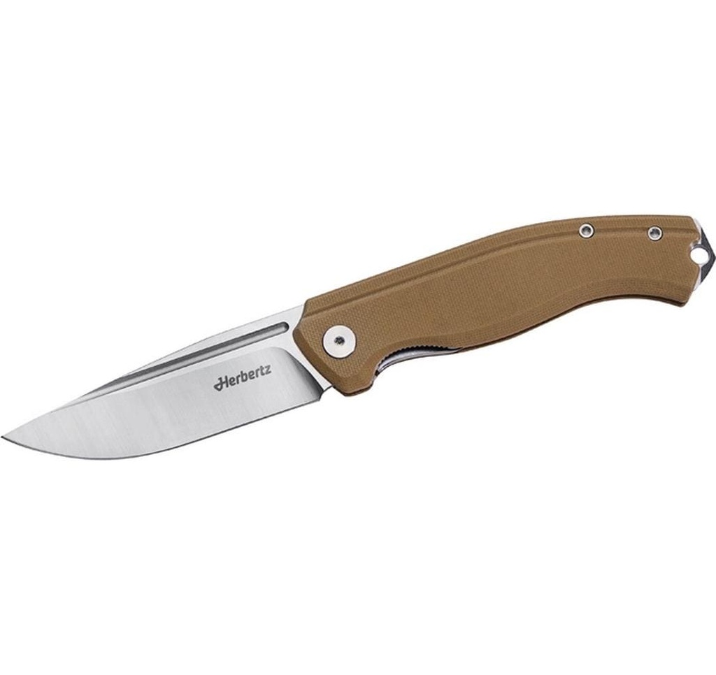 Herbertz Couteau de poche Liner Lock compact G10 brun, lame couleur acier