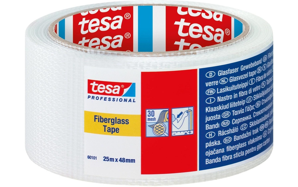 tesa Bande en tissu de fibre de verre 60101-00002-00 48 mm x 90 m, Blanc