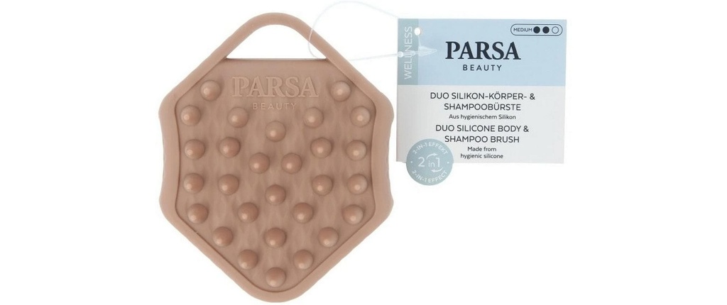 Parsa Beauty Brosse à corps en silicone Rose-beige