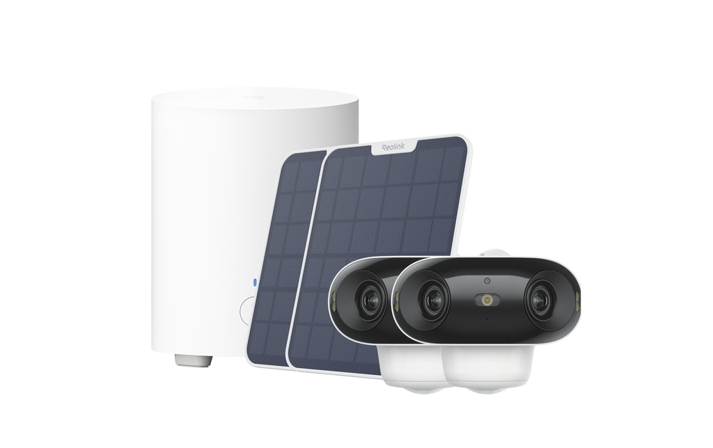 Reolink Kits de surveillance 2 x Argus B740X, 2 x panneaux solaires + mini-hub