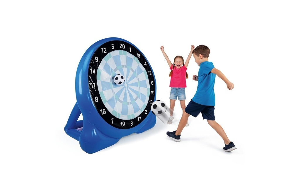 EASYmaxx Cible de fléchettes sur le thème du football Gonflable, 156 cm, bleu