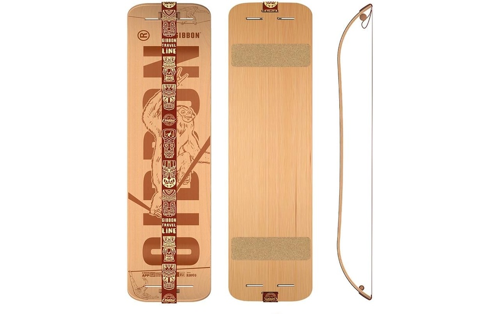 GIBBON Gibbon Slackboard Set Roots Rocker Trave l Ensemble en hêtre brun