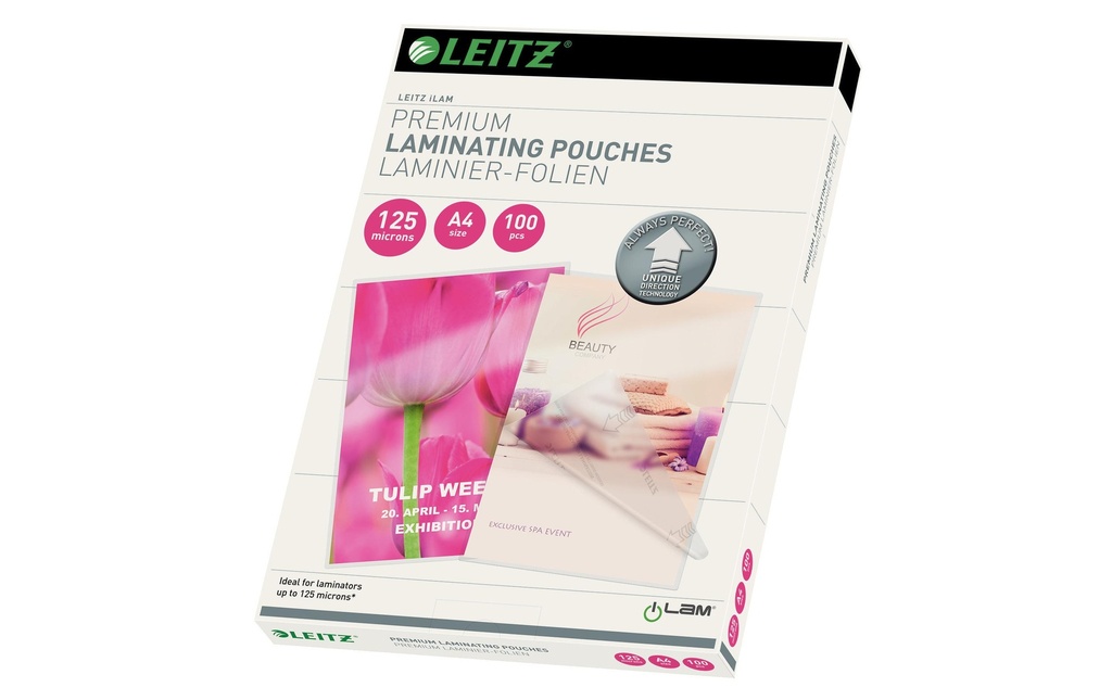 LEITZ Poches laminer A4 125 Micron (100 pces)