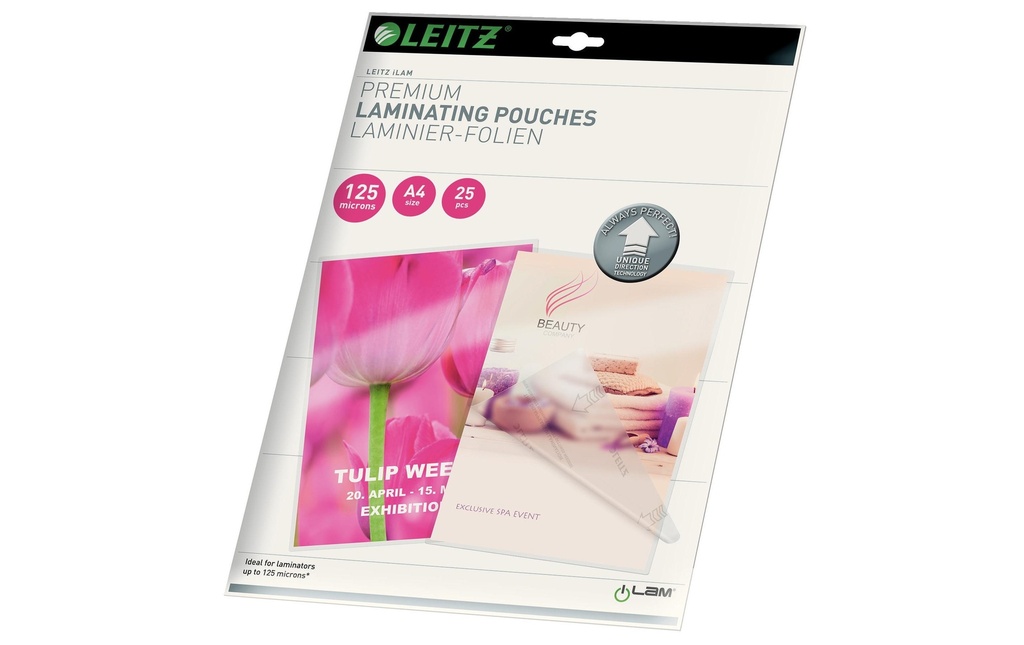 LEITZ Poches laminer A4 125 Micron (25 pces)