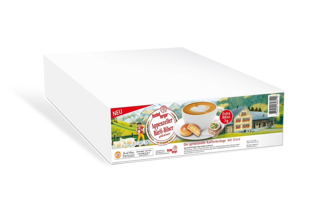 BISCHOFBERGER Biberli d'Appenzell Box 160x7g (160 pces)