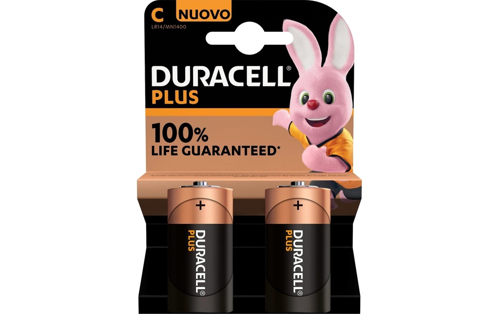 [135019090] DURACELL Pile Plus LR14/MN14 C (2 pces)