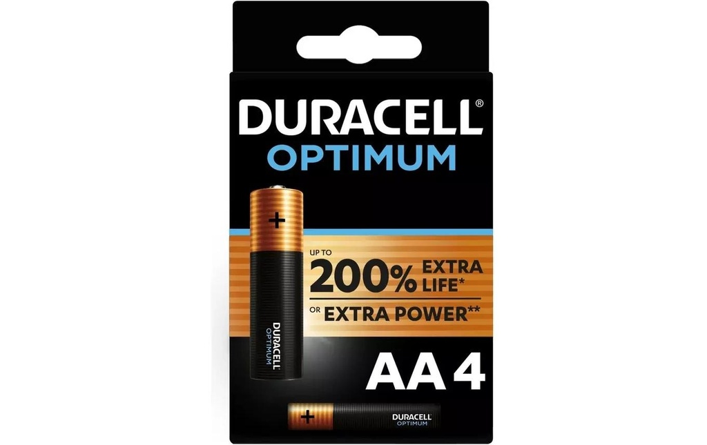 [135137486] DURACELL Piles Optimum LR6 AA 4pcs (4 pces)