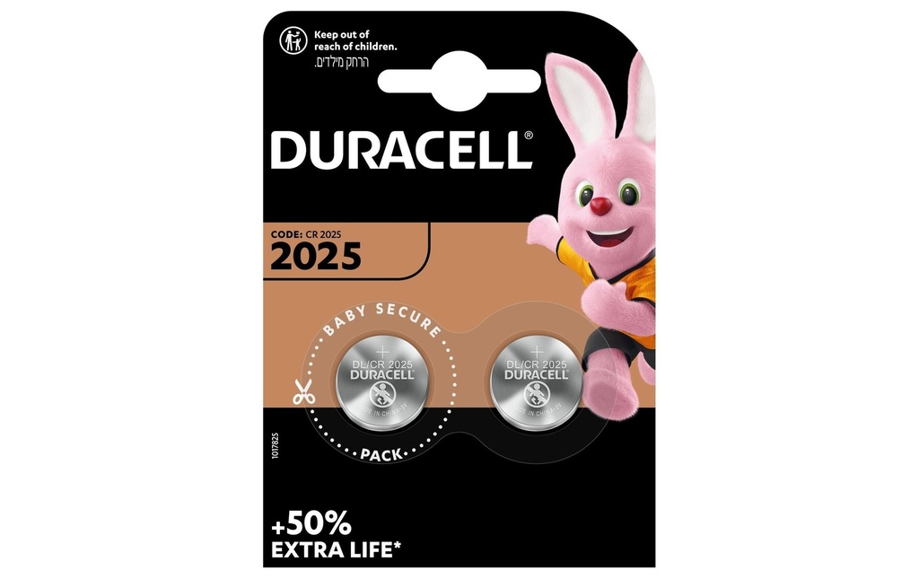 [135203907] DURACELL Piles boutons CR2025 B2 (2 pces)