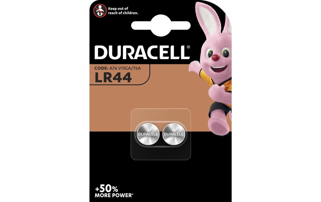DURACELL Pile LR44 (2 pces)