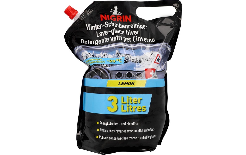 [149180430] NIGRIN Nettoyant vitres hiver Lemon (3 pces)