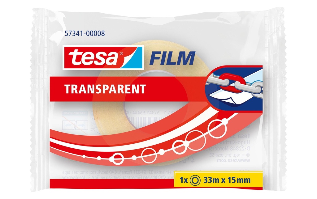 TESA Ruban adhésive transp.15mmx33m (33 pces)