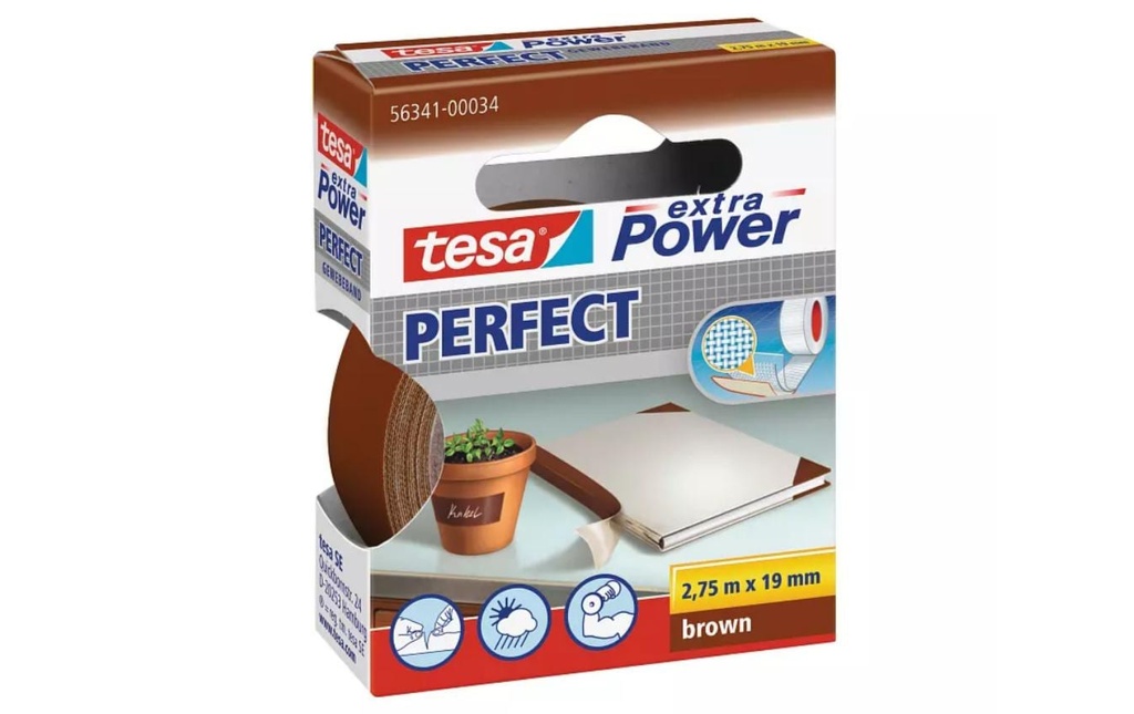 TESA Ruban tissu 19mmx2.75m brun (275 pces)