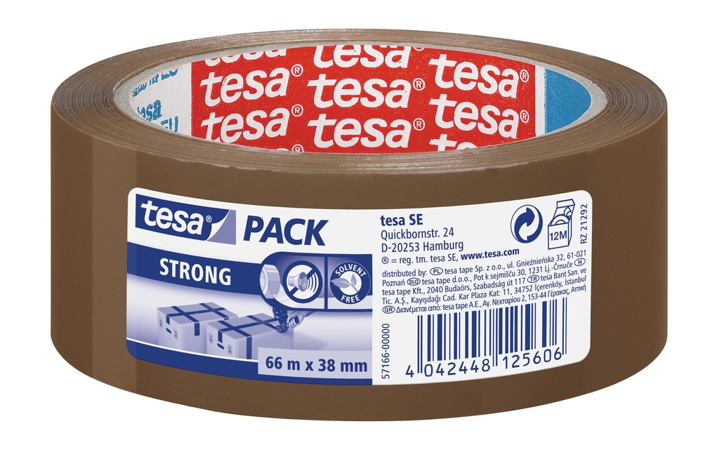 tesa Ruban adhésif strong 38 mm x 66 m, 1 rouleau Brun