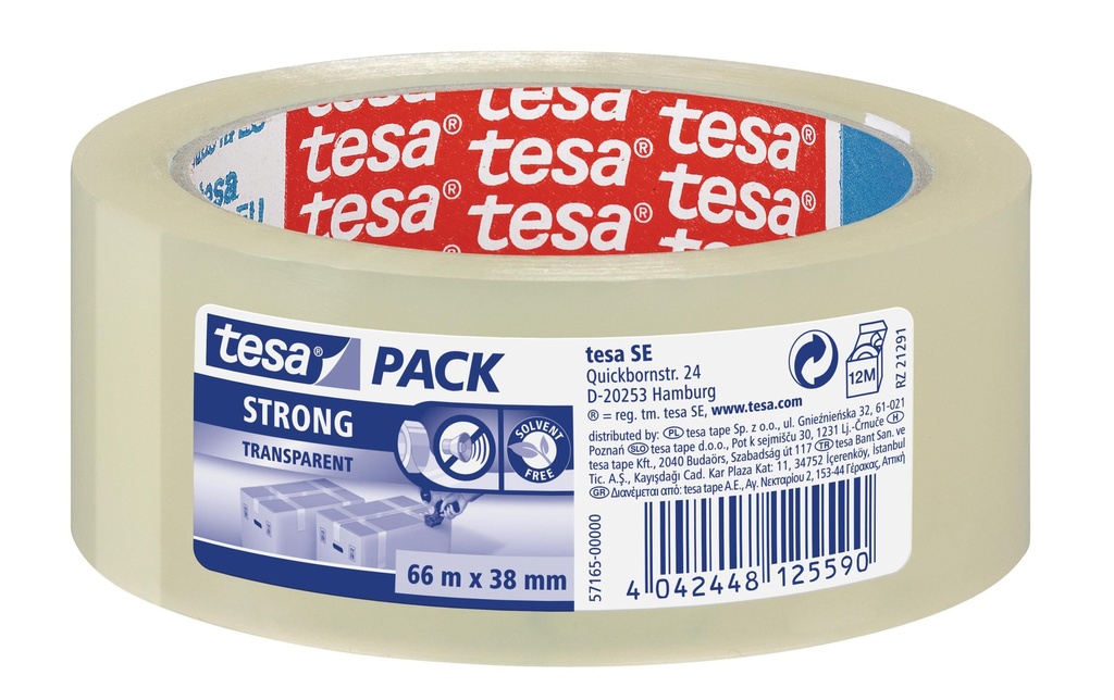 TESA tesa bande embal.PP 38mm tran. (66 pces)