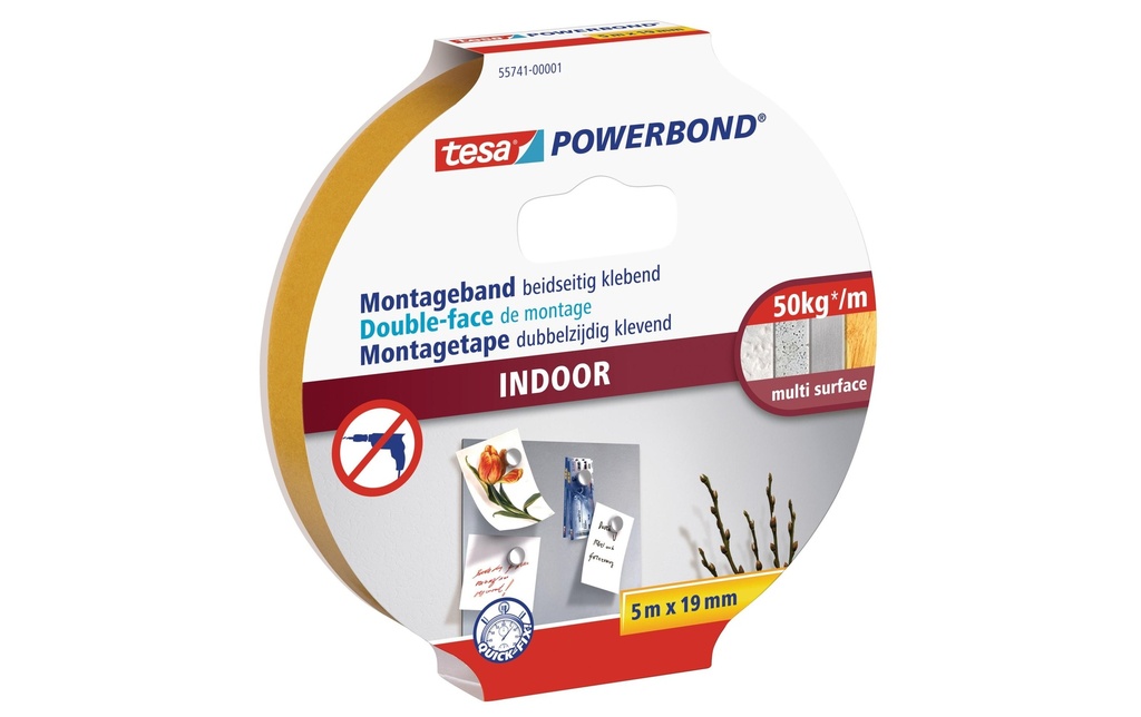 TESA Bande de montage Indoor 5mx19m (5 pces)