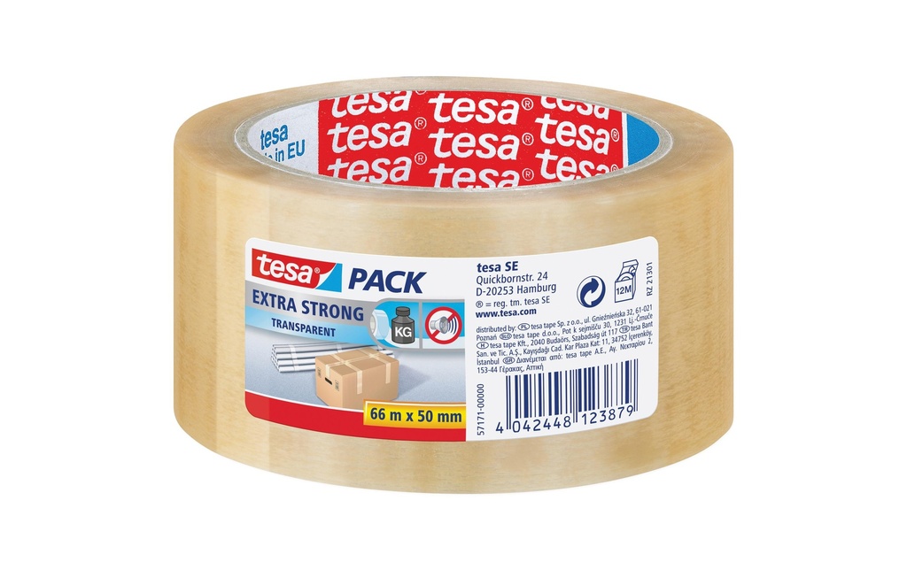 TESA tesapack PVC extrasolide trans (66 pces)