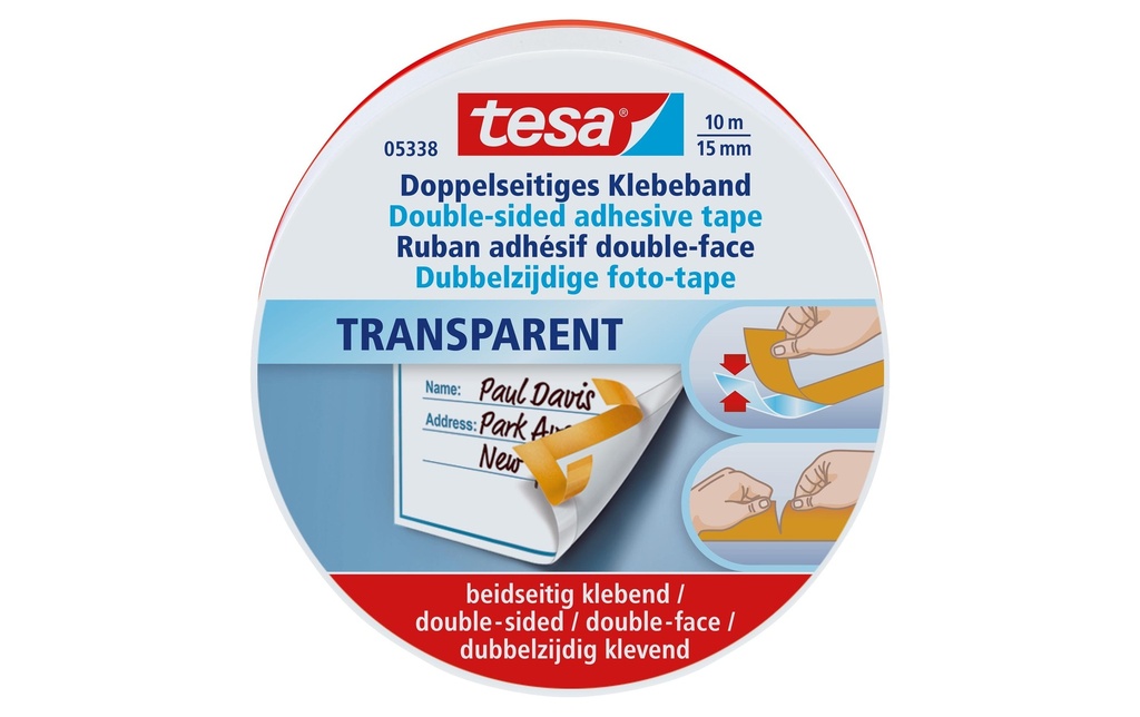 tesa Ruban adhésif double-face Fotostrip 15 mm x 10 m