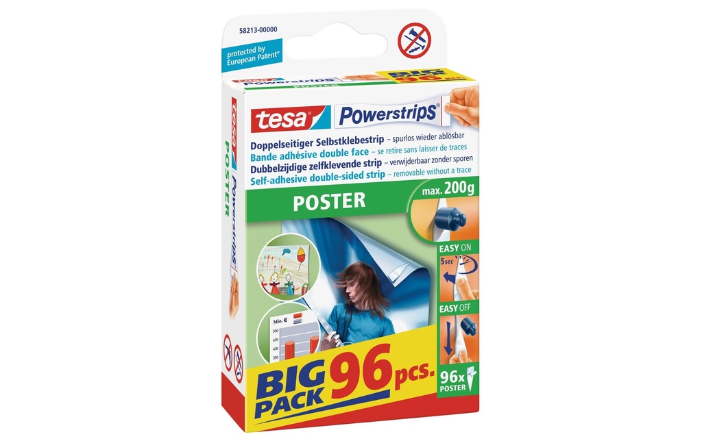 TESA Powerstrips Poster BigPack (96 pces)