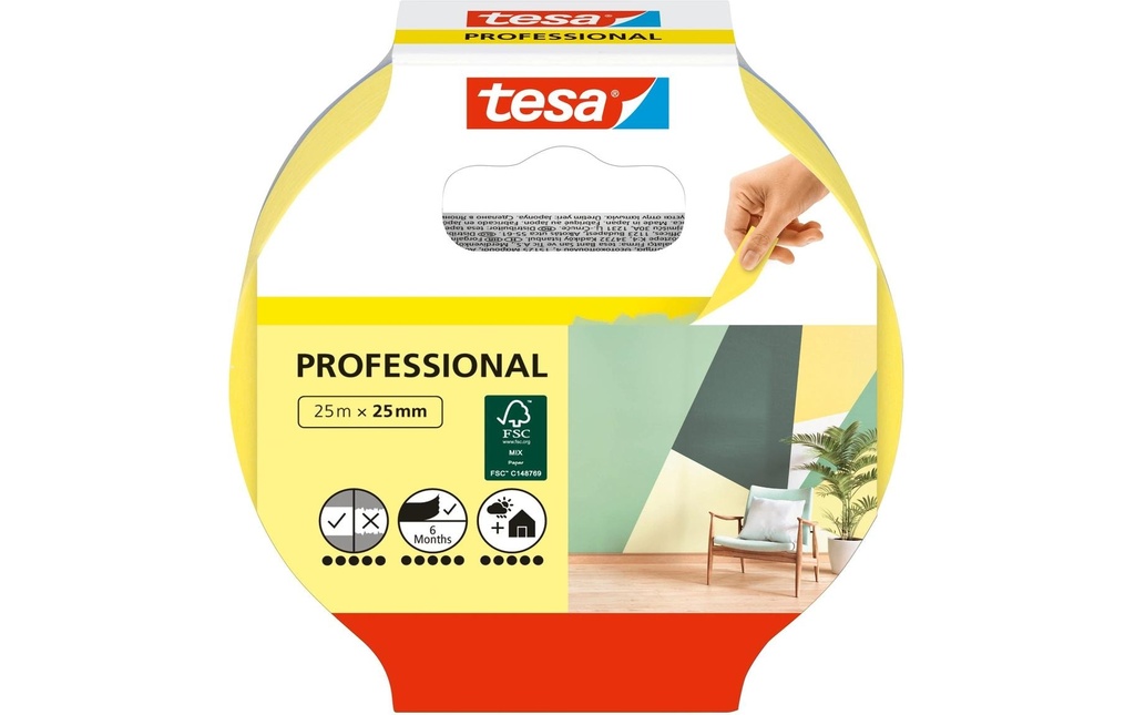[151562700] TESA Masquage Preci.Eco Indo.25mm (25 pces)