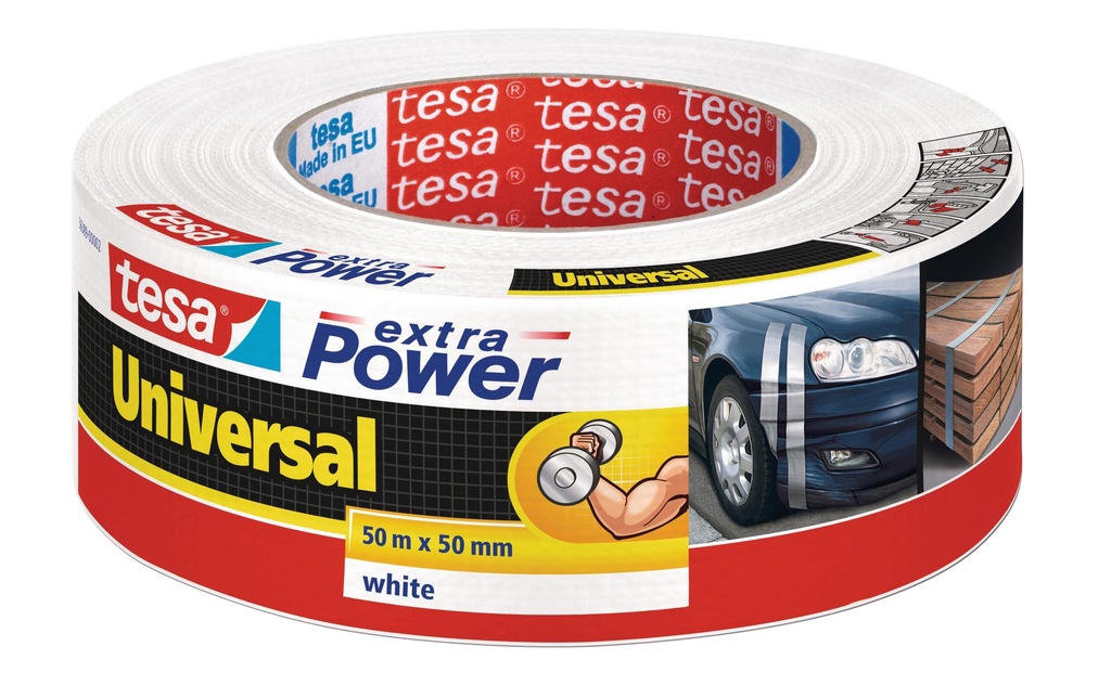 tesa Ruban adhésif extra Power Universal 50 mm x 50 m, Blanc