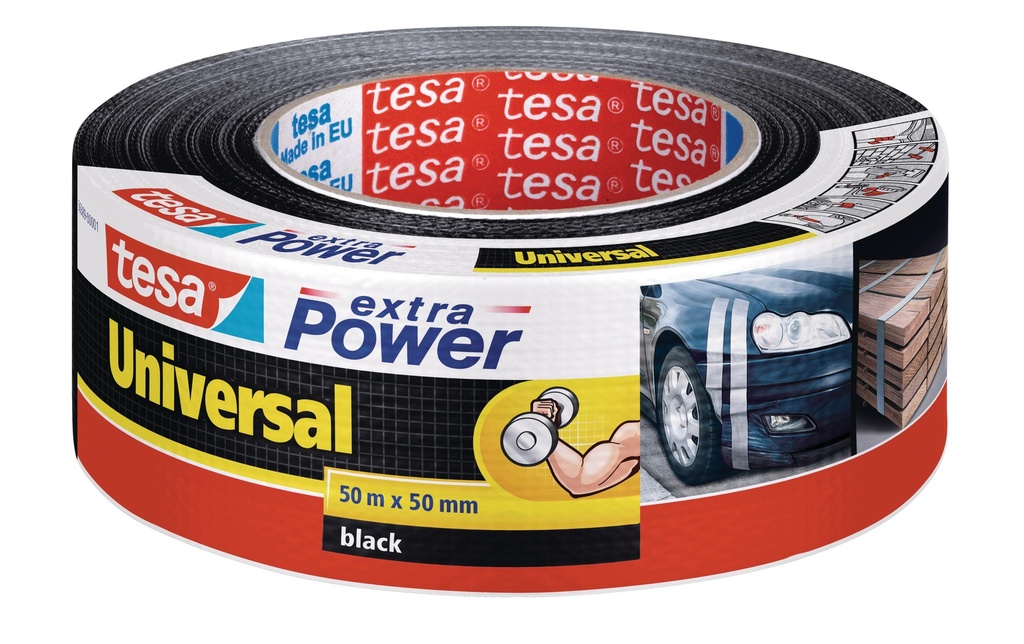 TESA Rub.tissuExtraPower 50mm noir (50 pces)