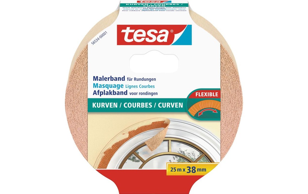[151565340] TESA Ruban à masquer KURVEN38mmx25m (25 pces)