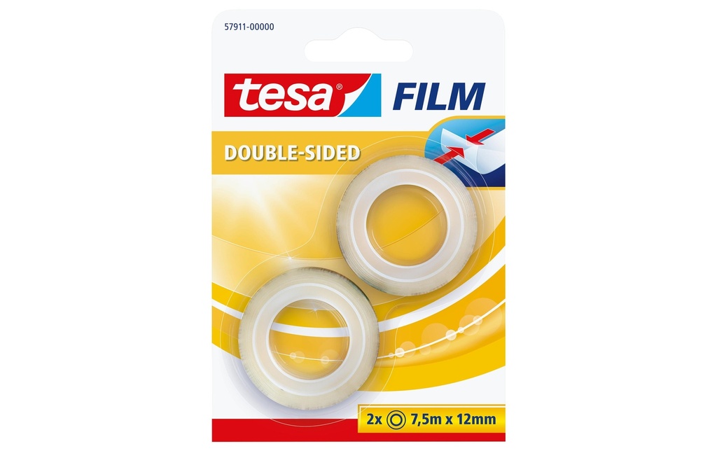 TESA Rech.adh.doubl.face 7.5mx12mm (2 pces)