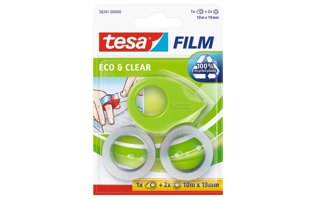 TESA Dérouleur Mini Eco vert+2rlx (3 pces)