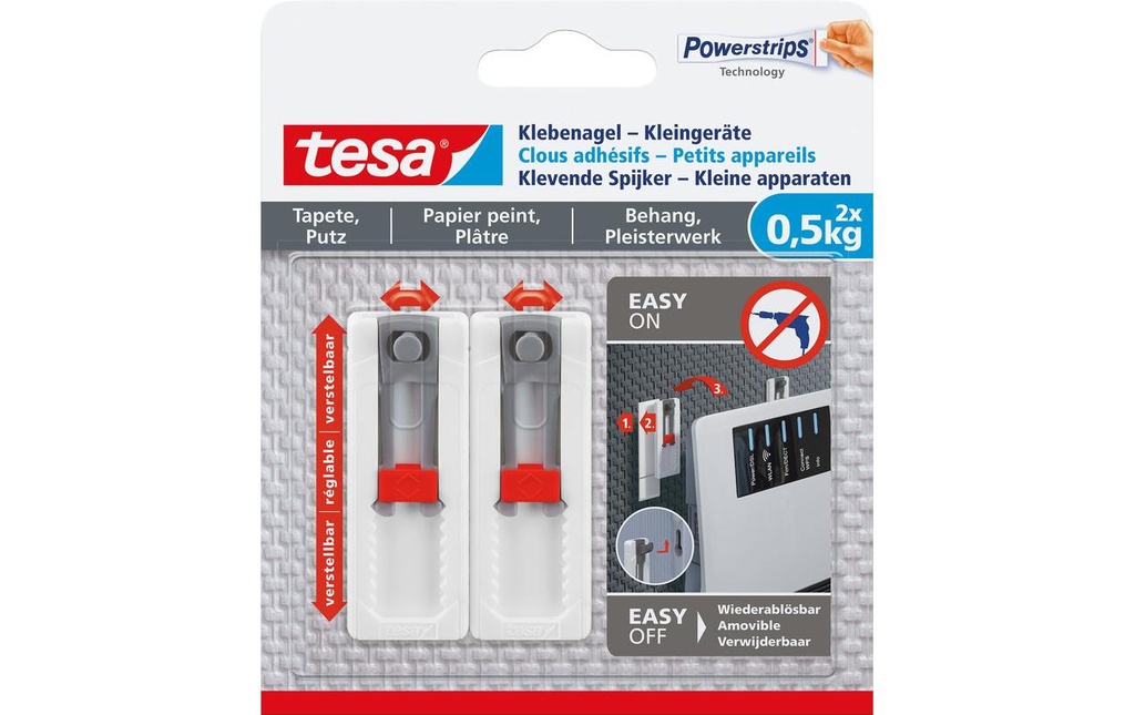 TESA Powerstrips clou papier peint (2 pces)
