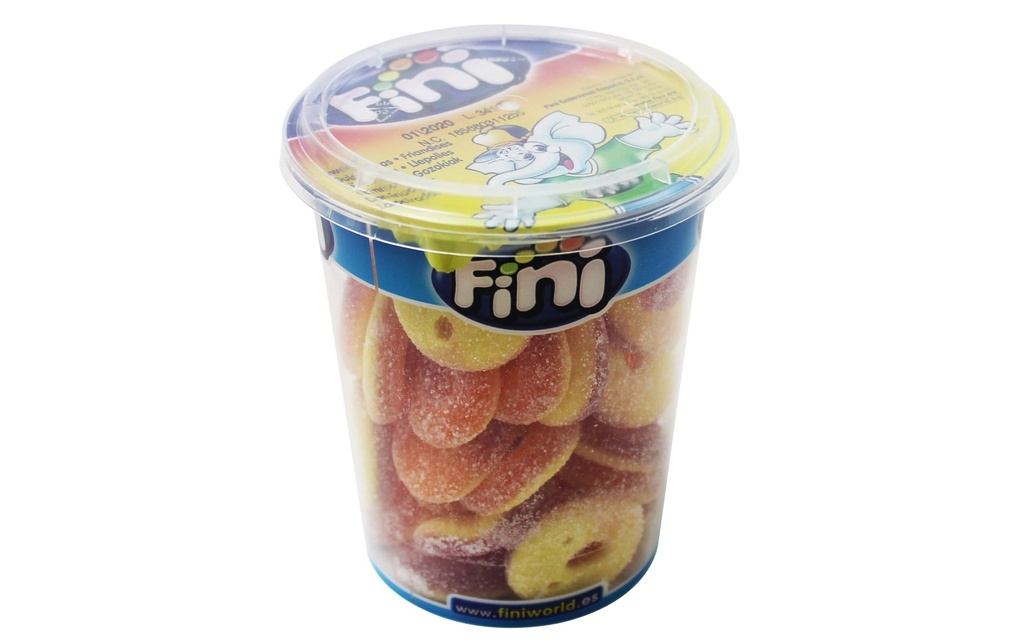 FINI Cup g.de fruit PeachRings 200g (200 pces)