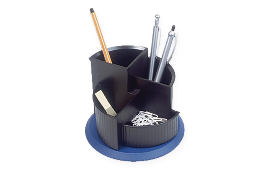 Helit Pot à crayons Bleu/Noir
