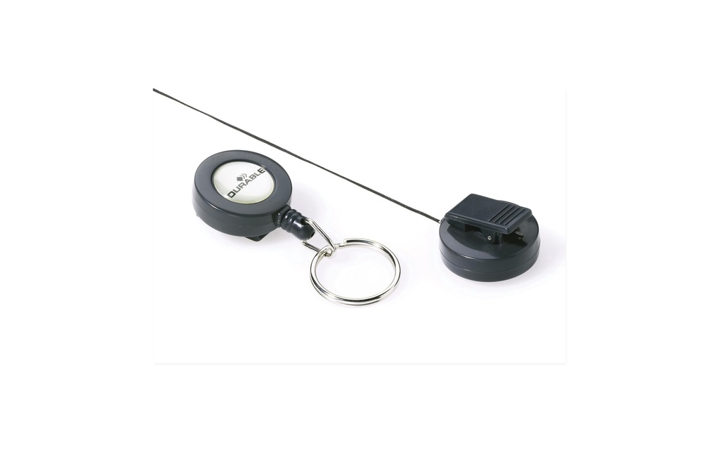 DURABLE Porte-badge av.ann.clé anth (10 pces)