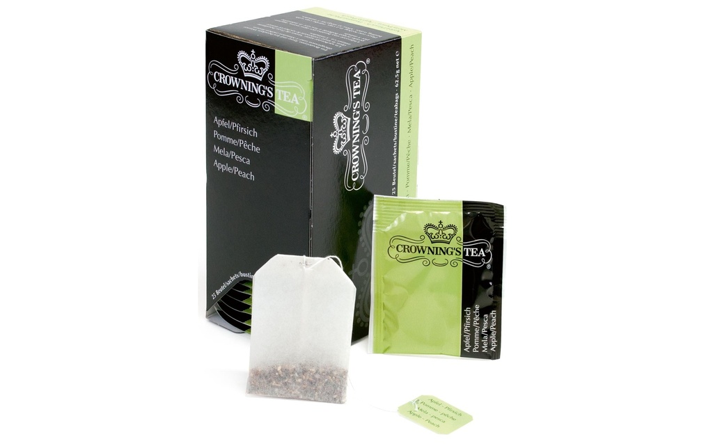 CROWNING'S TEA Thé pomme/pêche 25pcs (25 pces)