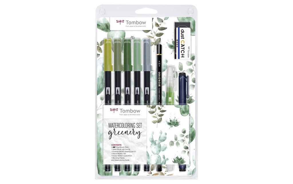 TOMBOW Tombow brush pen Watercol.Gree (10 pces)