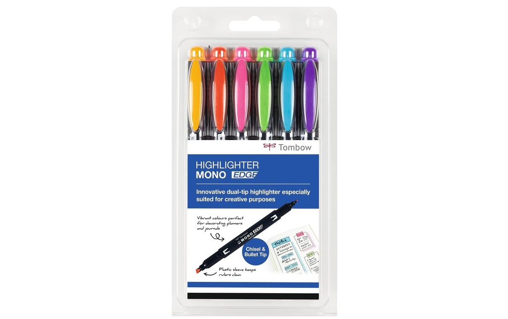 TOMBOW Marqueur text MONO edge etui (6 pces)