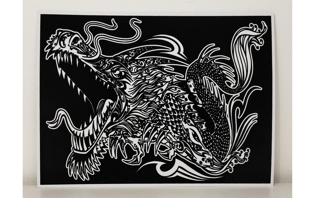 Tataruga Kits de peinture Image de velours dragon A3