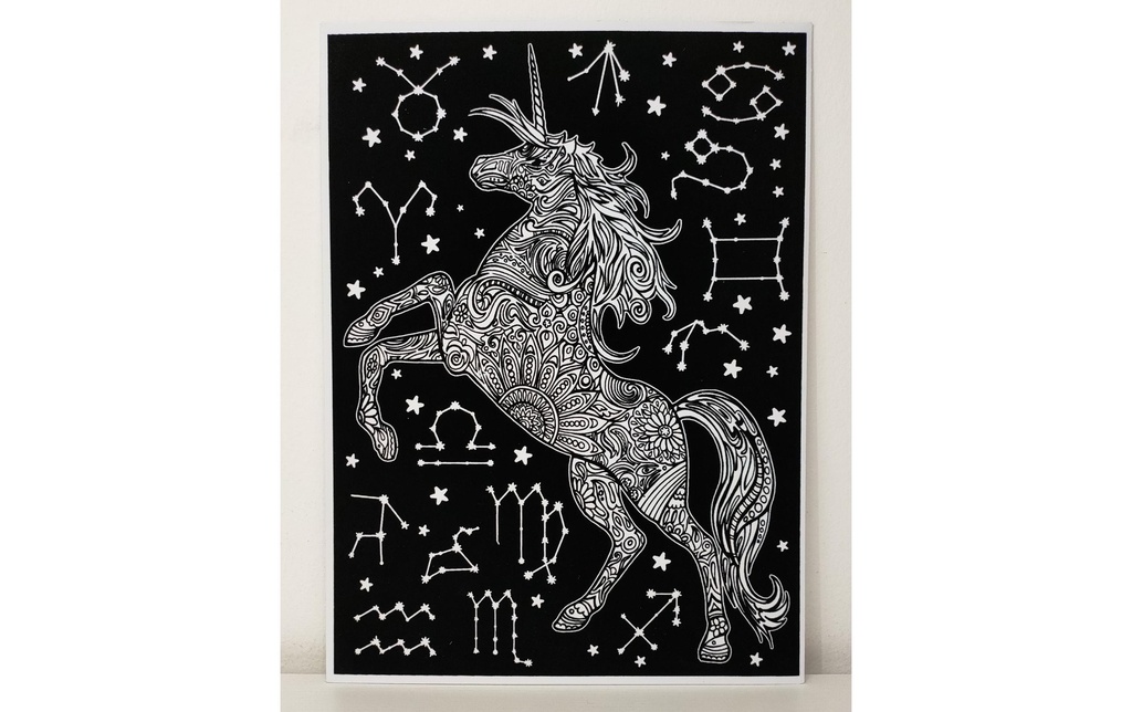 TATARUGA Image de velours A3 licorne