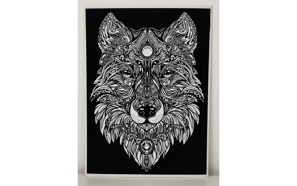 TATARUGA Image de velours A4 loup