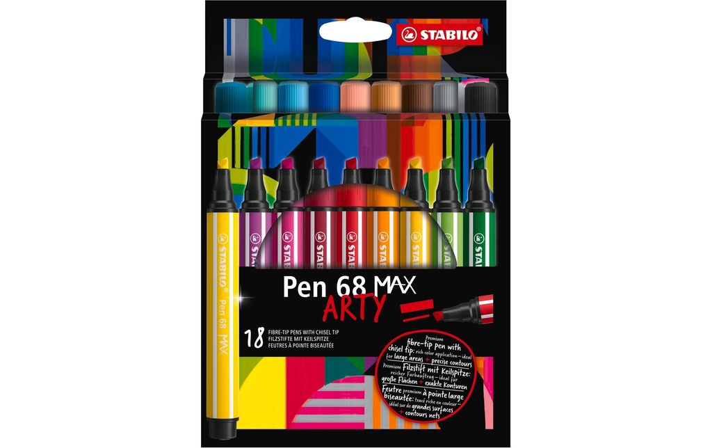 STABILO Pen 68 MAX ARTY étui (18 pces)