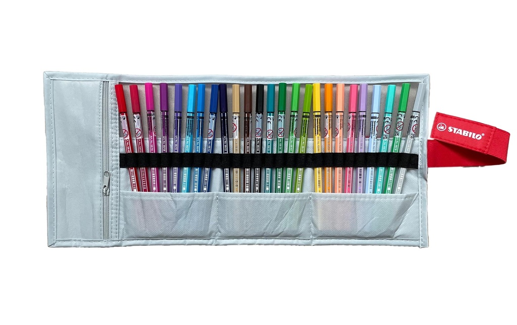 STABILO Pen 68 set-roller gris pastel (25 pces)