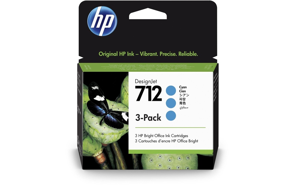 HP HP cart.encre 712 cyan 3P (3 pces)